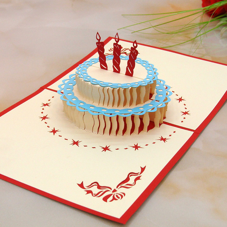 Amazing Birthday Cake Type B 3D Pop Up Card - ABCTB82