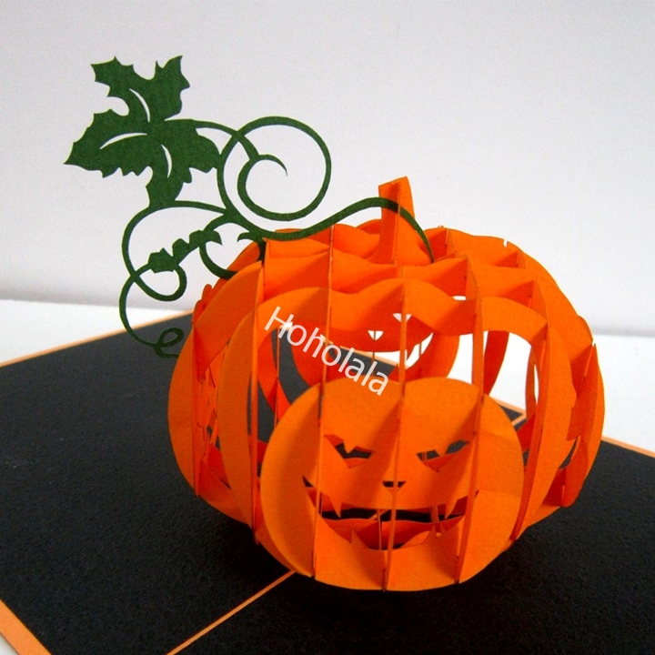 Halloween Pumpkin Card Type A 3D Pop Up Card - HPCTA11