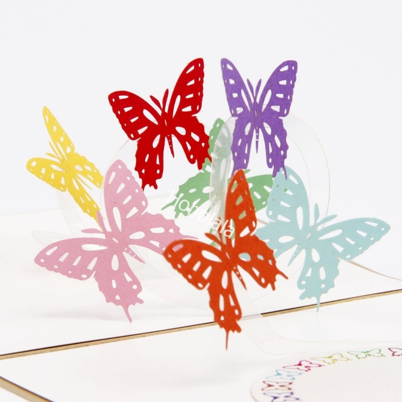 Download Full Color Butterfly Type A 3d Pop Up Card Fcbtac12