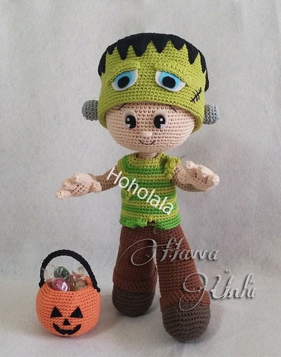 Halloween Frankenstein Crochet Design 1 - HFCD1283