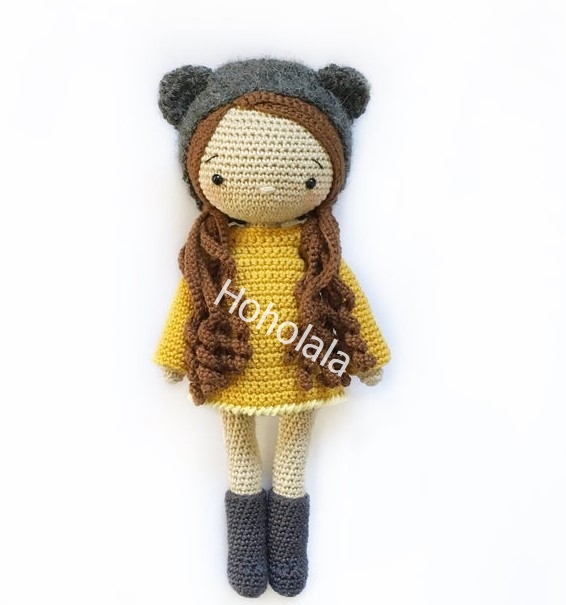 HOLA Pretty Girl Amigurumi Crochet doll for kids - HPGAC001